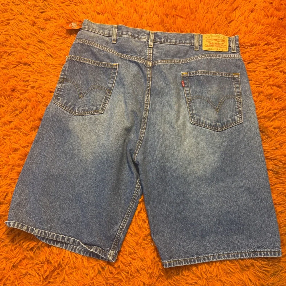 Levis 569 Loose Straight Denim Shorts Mens W40 Blue Medium Wash Baggy Cotton